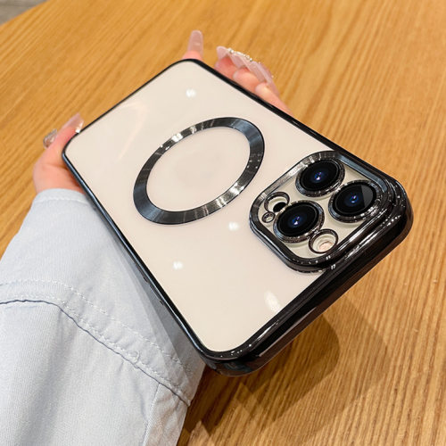 Fashion Plating Wireless Charger TPU Case for iPhone 15 14 13 12 11 Pro Max Custom Support Magnetic Safe Mobile Phone Cover