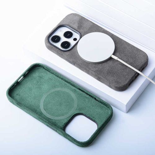 DL High Quality Custom Factory Solid Colour Premium Luxury Plush Comfortable Leather Fabric Mobile Phone Cover