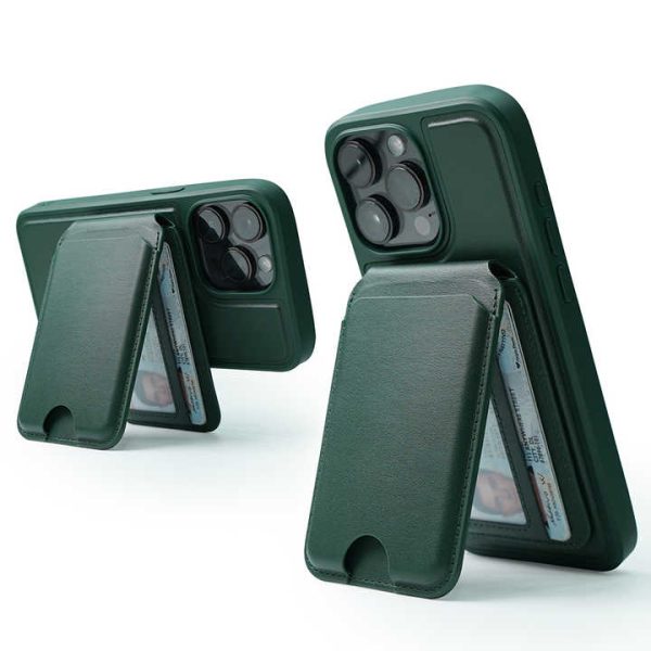 New Design Leather Card Wallet Magnetic Phone case Card Holder with Stand Credit Card Holder for iPhone 16/15/14 Pro Max Series